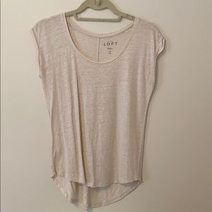 Loft linen tan loose tee